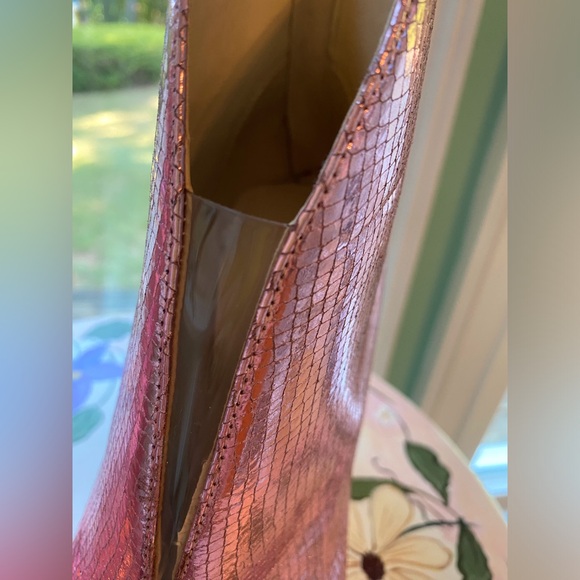 Nine West Danie metallic pink back zip booties size 8.5 - Picture 16 of 16